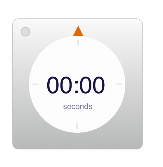 Eggl in its light theme, reset and ready at zero seconds.